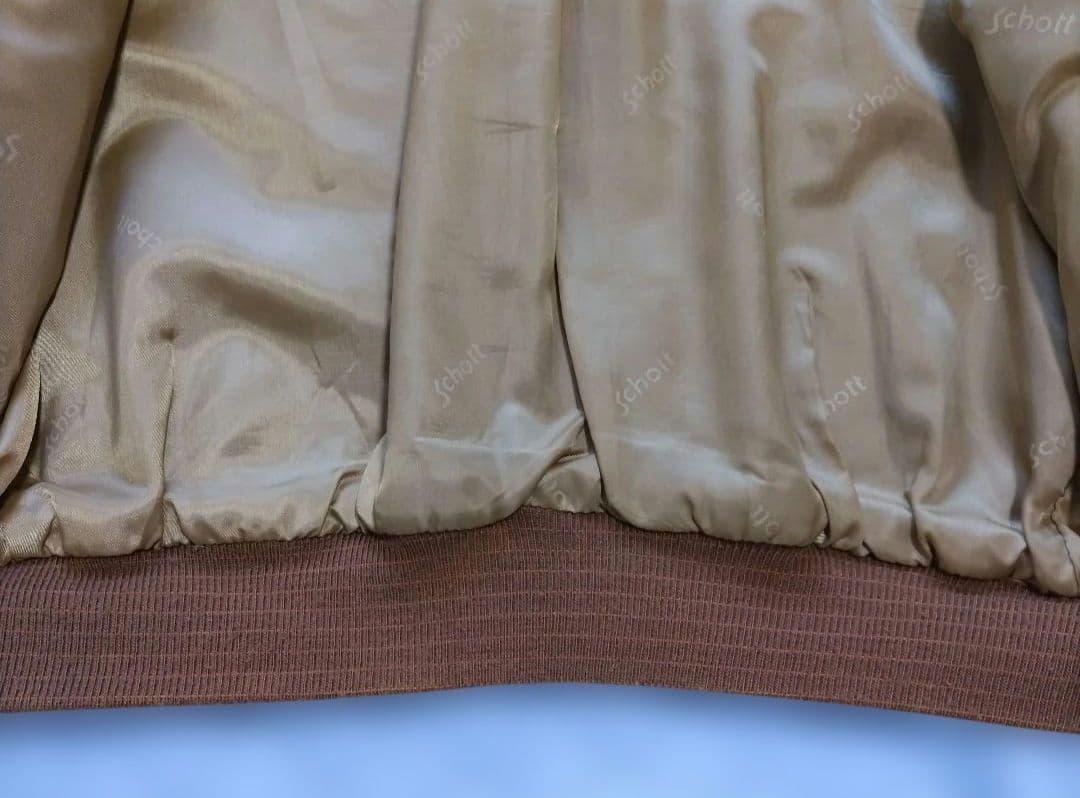 ショット　ブラウン スエード ボンバージャケット 40