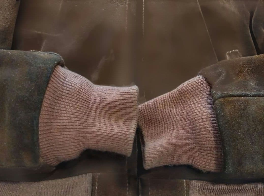 ショット　ブラウン スエード ボンバージャケット 40