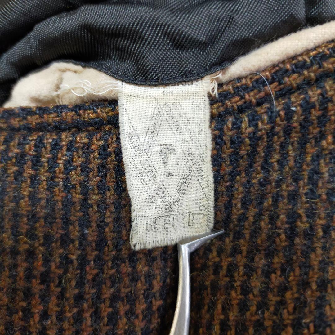 60S　USA製　Lakeland　ヴィンテージ　千鳥格子柄　ステンカラーコート