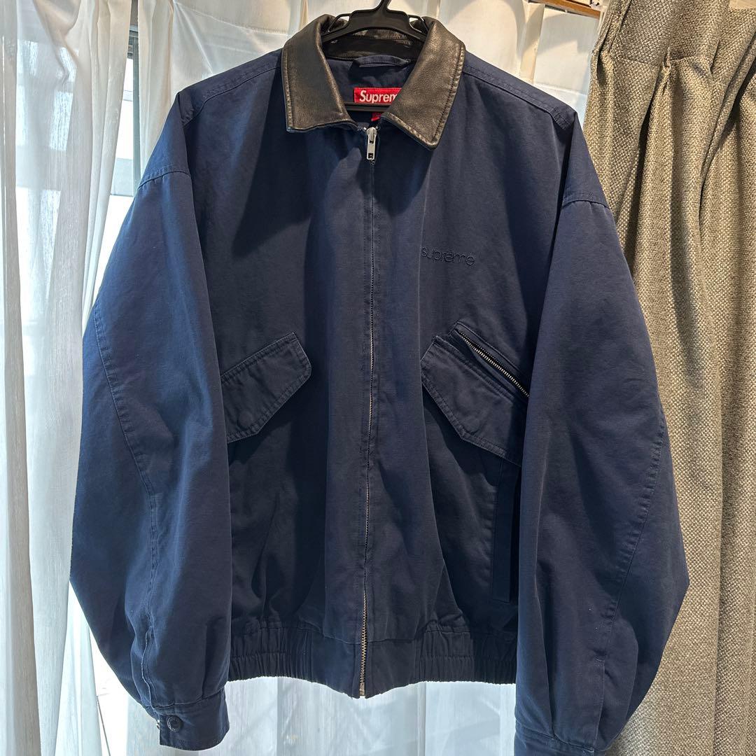 美品　Supreme Leather Collar Utility Jacket