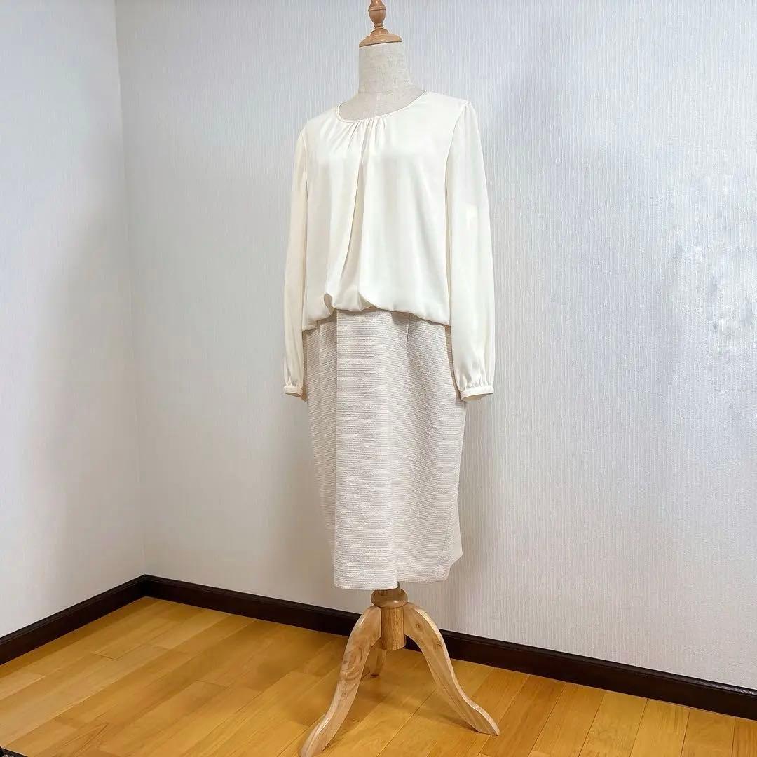 LEILIAN 切替ワンピース 17+ フォーマル セレモニー レリアン 異素材