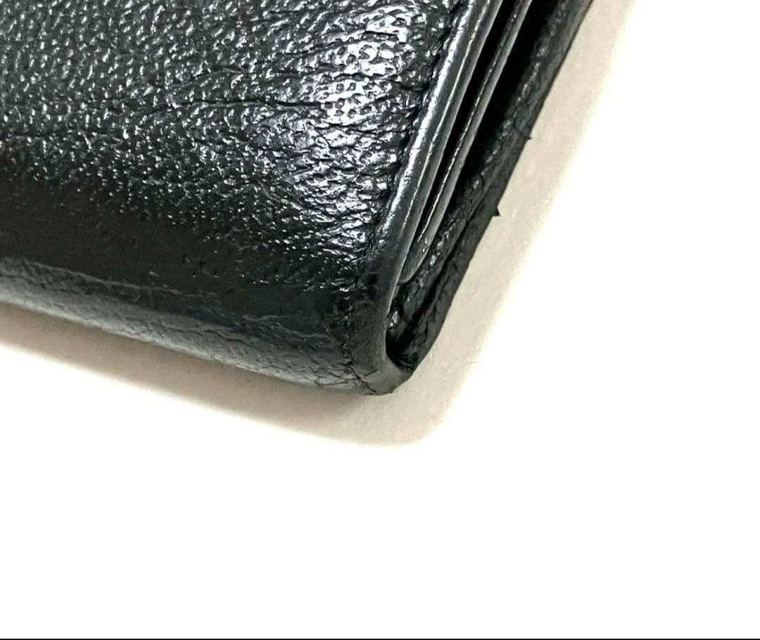 CHANEL シャネル 三つ折り財布 ココマーク ブラック