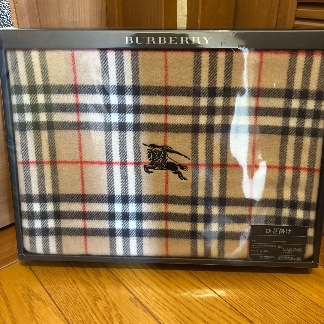 新品☆未使用　BURBERRY ウールひざ掛け 75x150cm 大判バーバリー