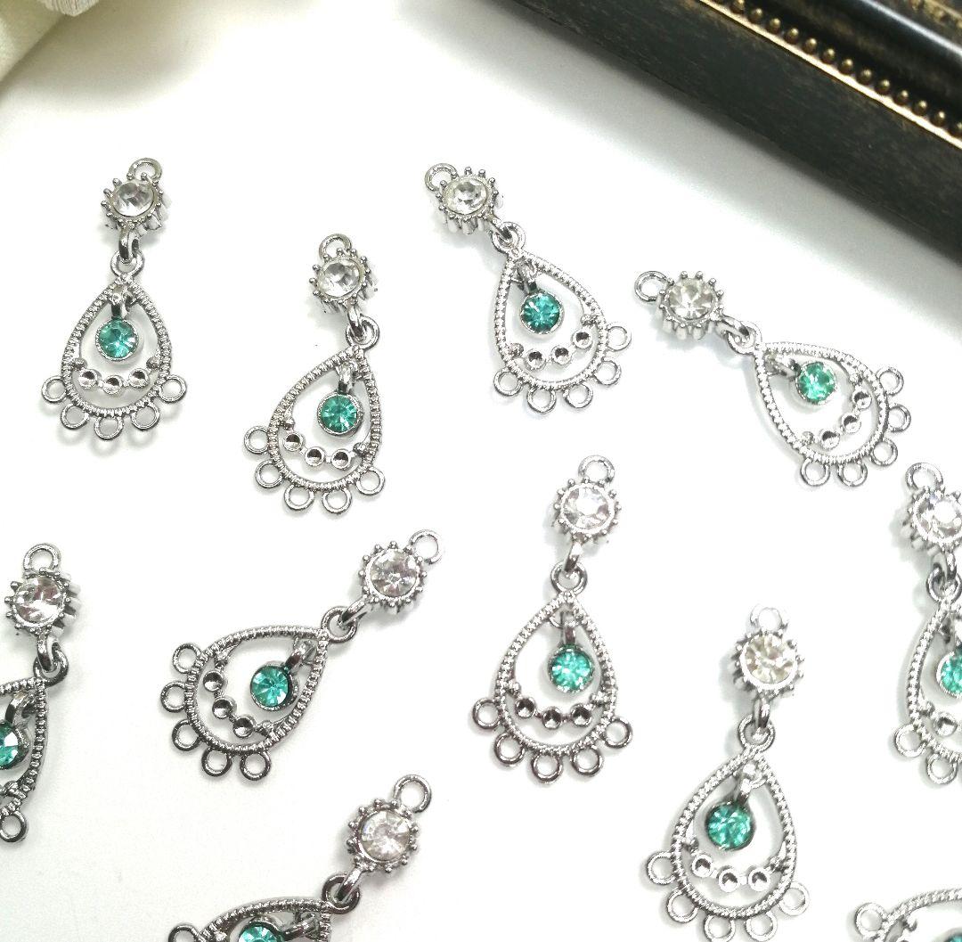 No. 2885 ダイヤ 揺れ揺れ 金属 チャーム 30個