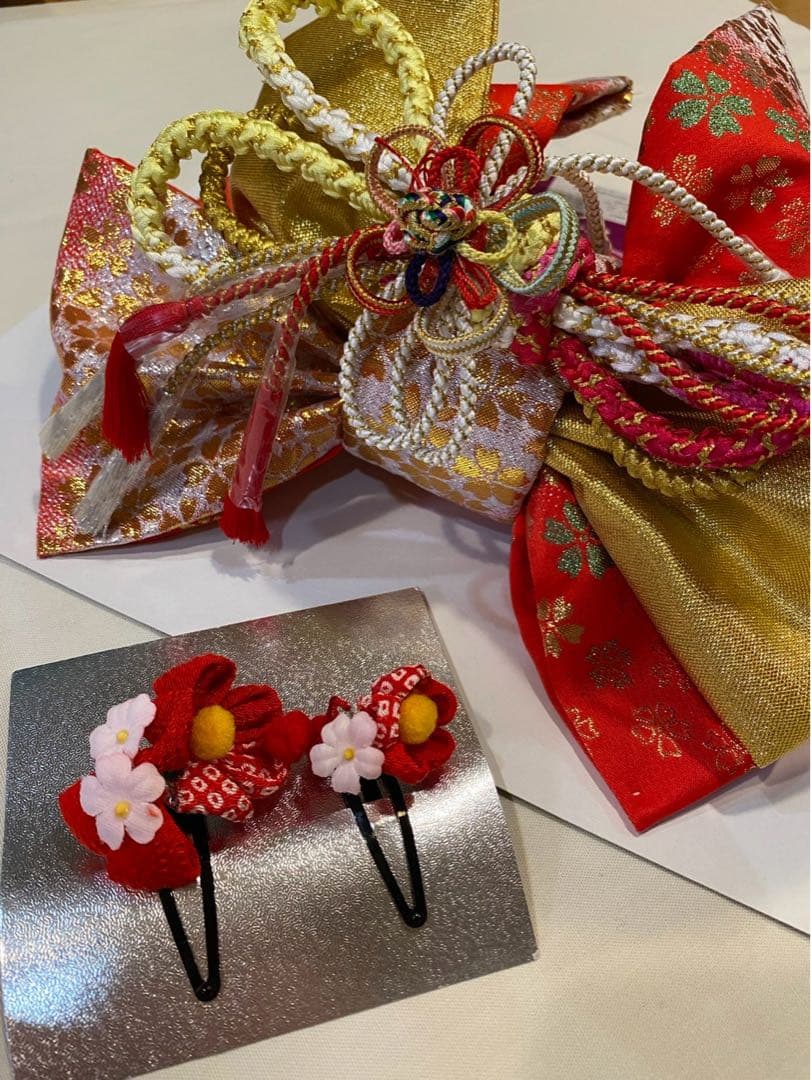 七五三　5歳　子供服　七五三衣装セット 赤と金