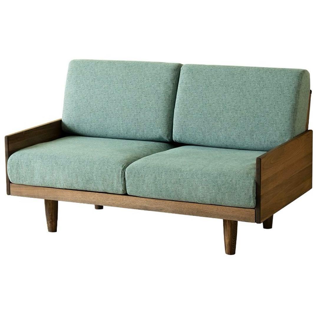 【最終値下げ】molt 2人掛けソファ 岩崎家具 水色