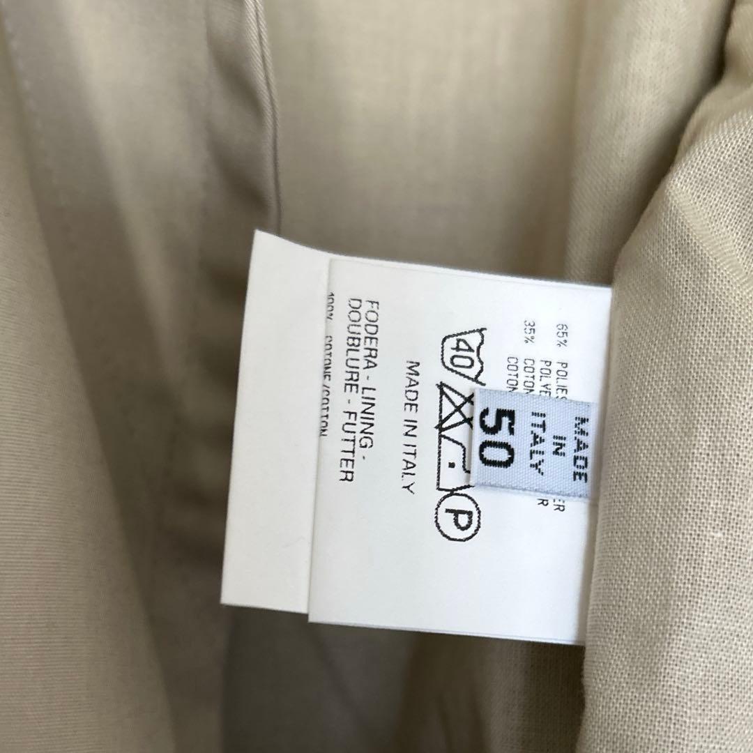 マルタンマルジェラ　メンズトレンチコート　スプリングコート　ベージュ　比翼仕立