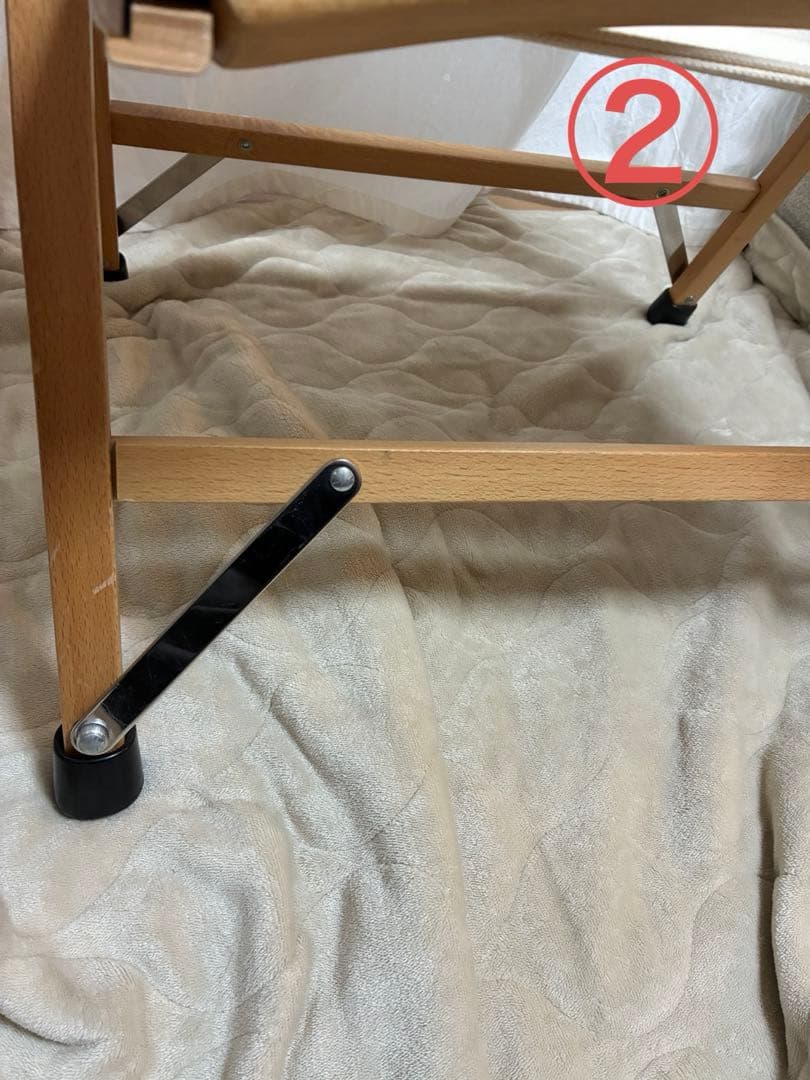 【2脚セット】Hilander(ハイランダー) ウッドフレームチェア コットン