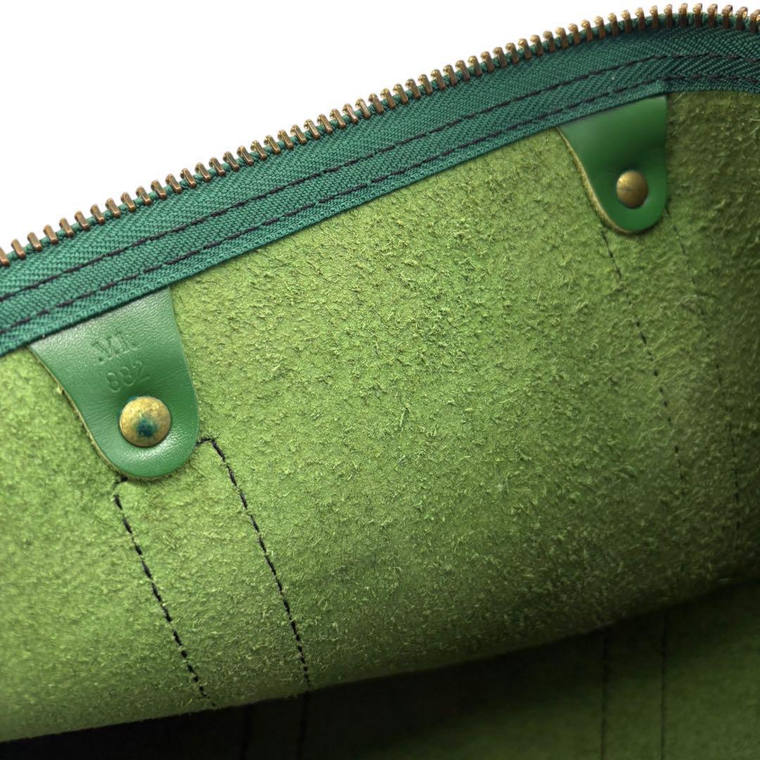 【美品】ルイヴィトン エピ キーポル45 ボストンバッグ レザー グリーン502