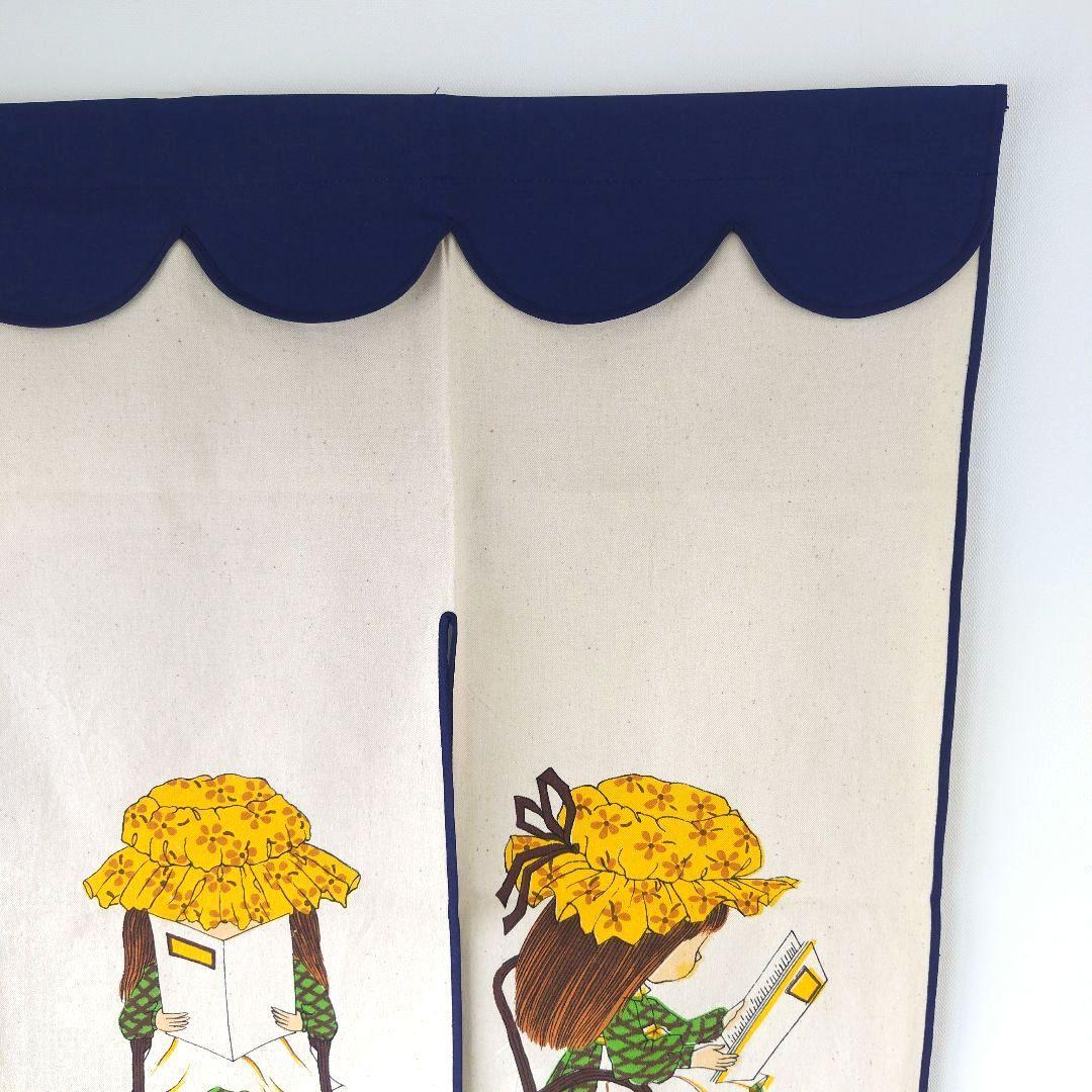 未使用極美品です！昭和レトロ当時物 コットンのれん メルヘンイラスト