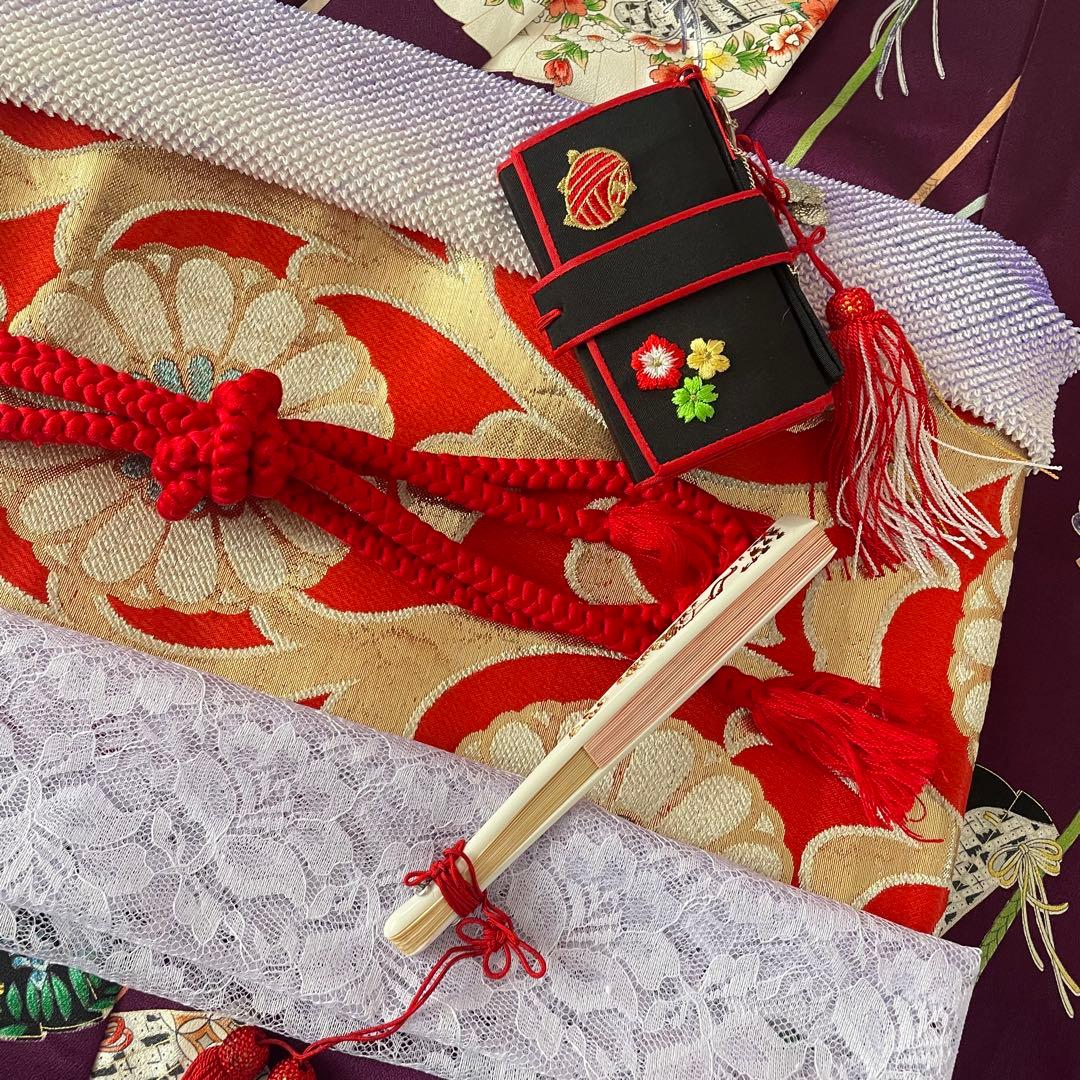 美品　七五三　7歳　8歳　正絹お着物セット