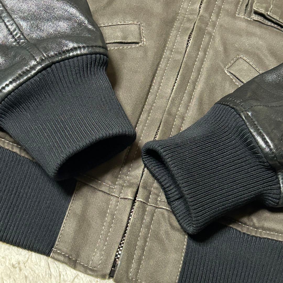 極美品　DIESEL BLACK GOLD シングルライダースジャケット　切替