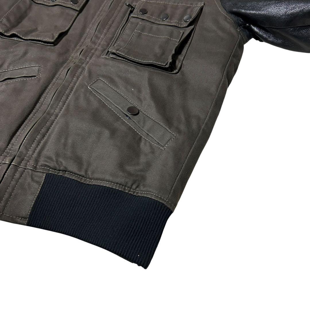 極美品　DIESEL BLACK GOLD シングルライダースジャケット　切替