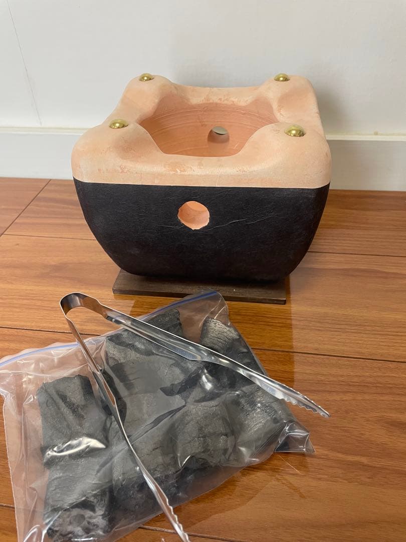 極稀少 最高級 奥能登 純珪藻土切り出し七輪 1人用21cm大判 高級因習和紙