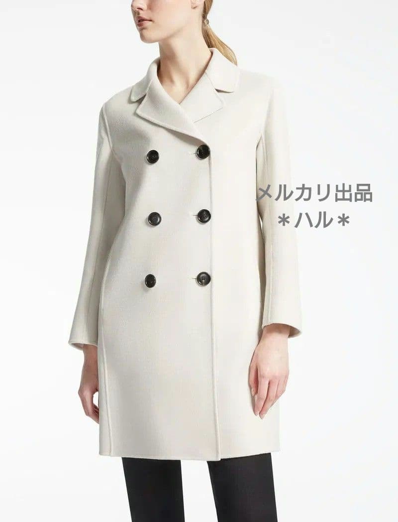 'S Max Mara　ピュアヴァージンウールダブルフェイスコート　エクリュ