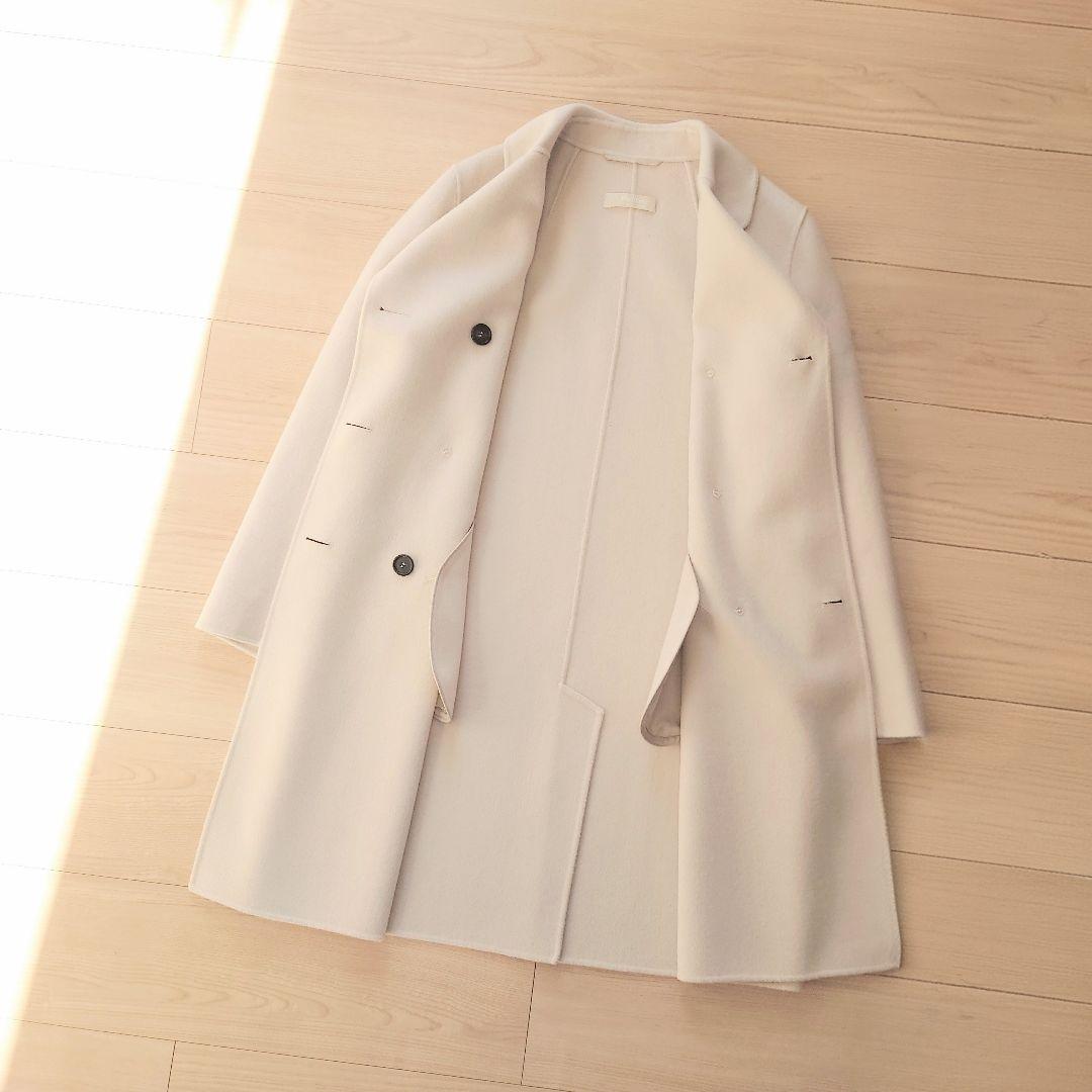 'S Max Mara　ピュアヴァージンウールダブルフェイスコート　エクリュ
