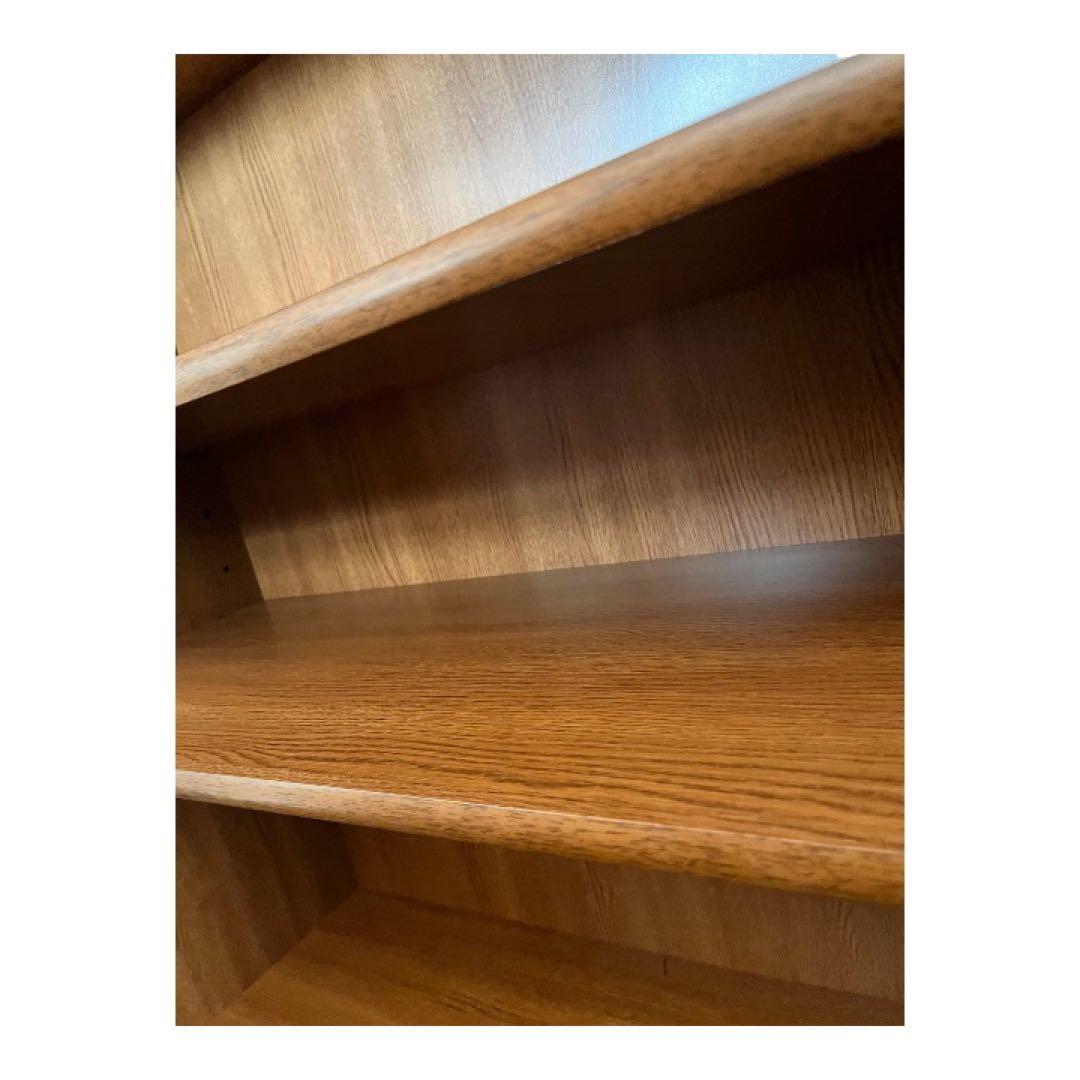 【良品】ガラス扉キャビネット　木製