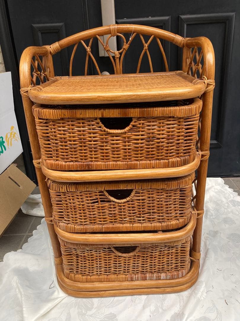 収納インテリアアンティーク昭和レトロ3段ヴィンテージ