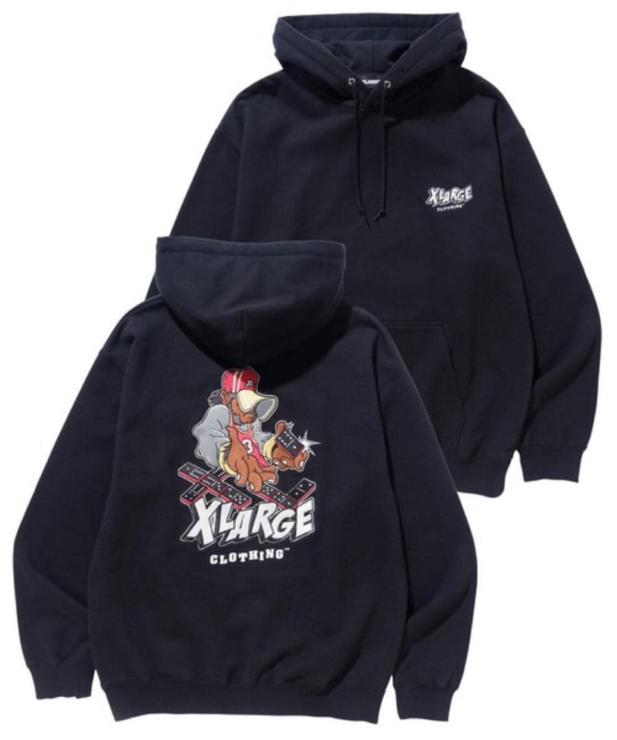 トップス XLARGE GOING BROKE PULLOVER HOODED SWEAT