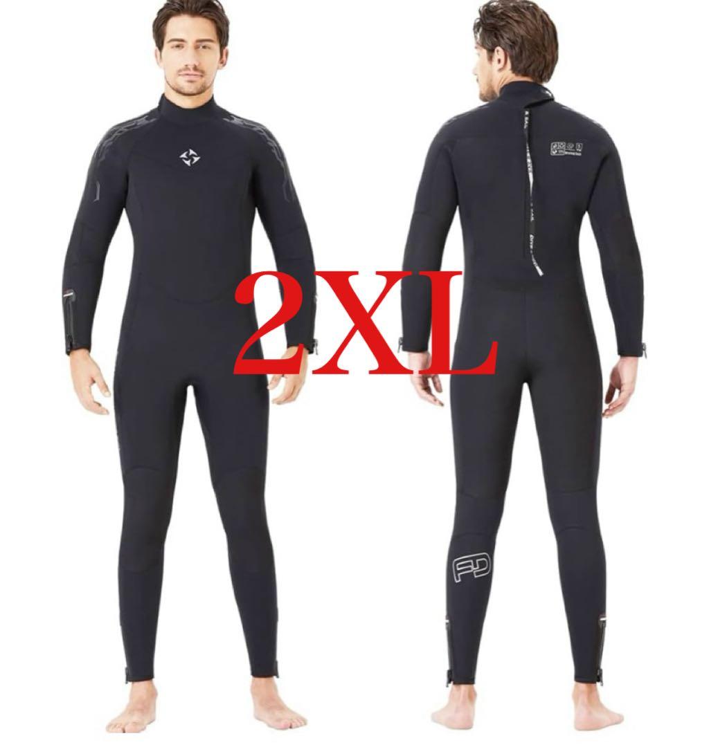 ウエットスーツ 5mm ネオプレーン ダイビング メンズ フルスーツ2XL
