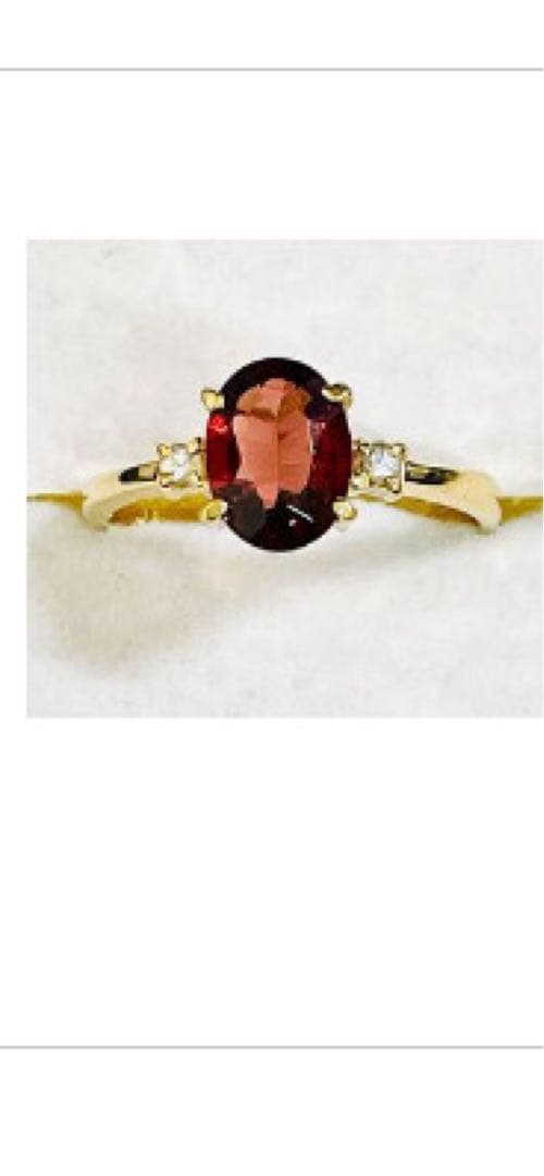 18kガーネットリング