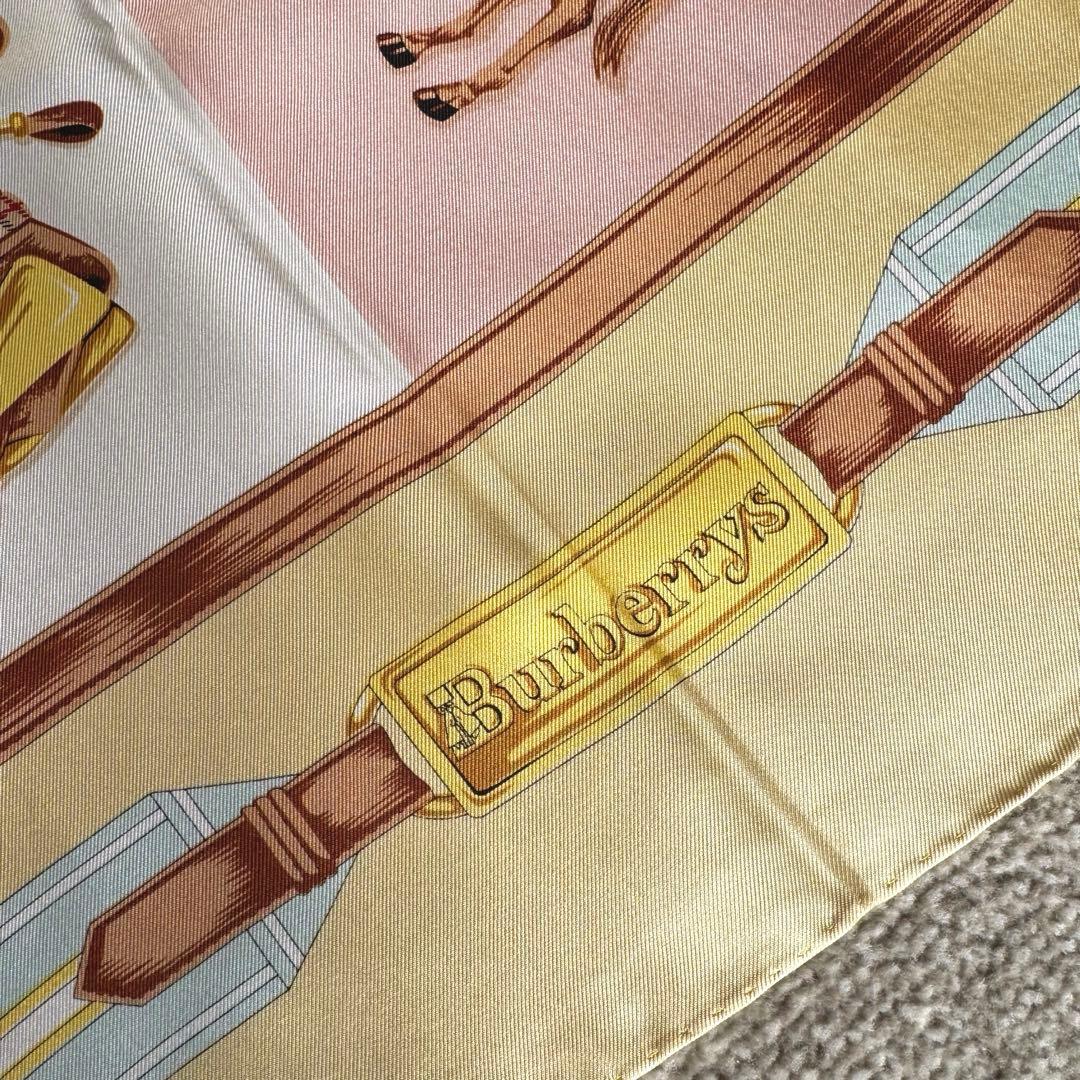 Burberry バーバリー シルク スカーフ 馬柄 ヴィンテージ 大判