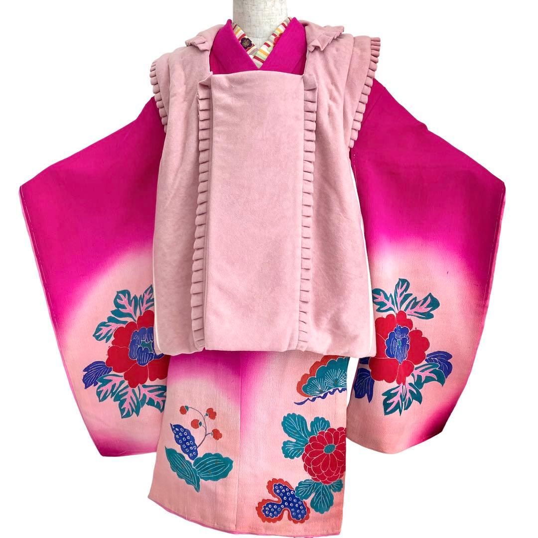 アンティーク　女の子　着物　七五三　3歳　NO6