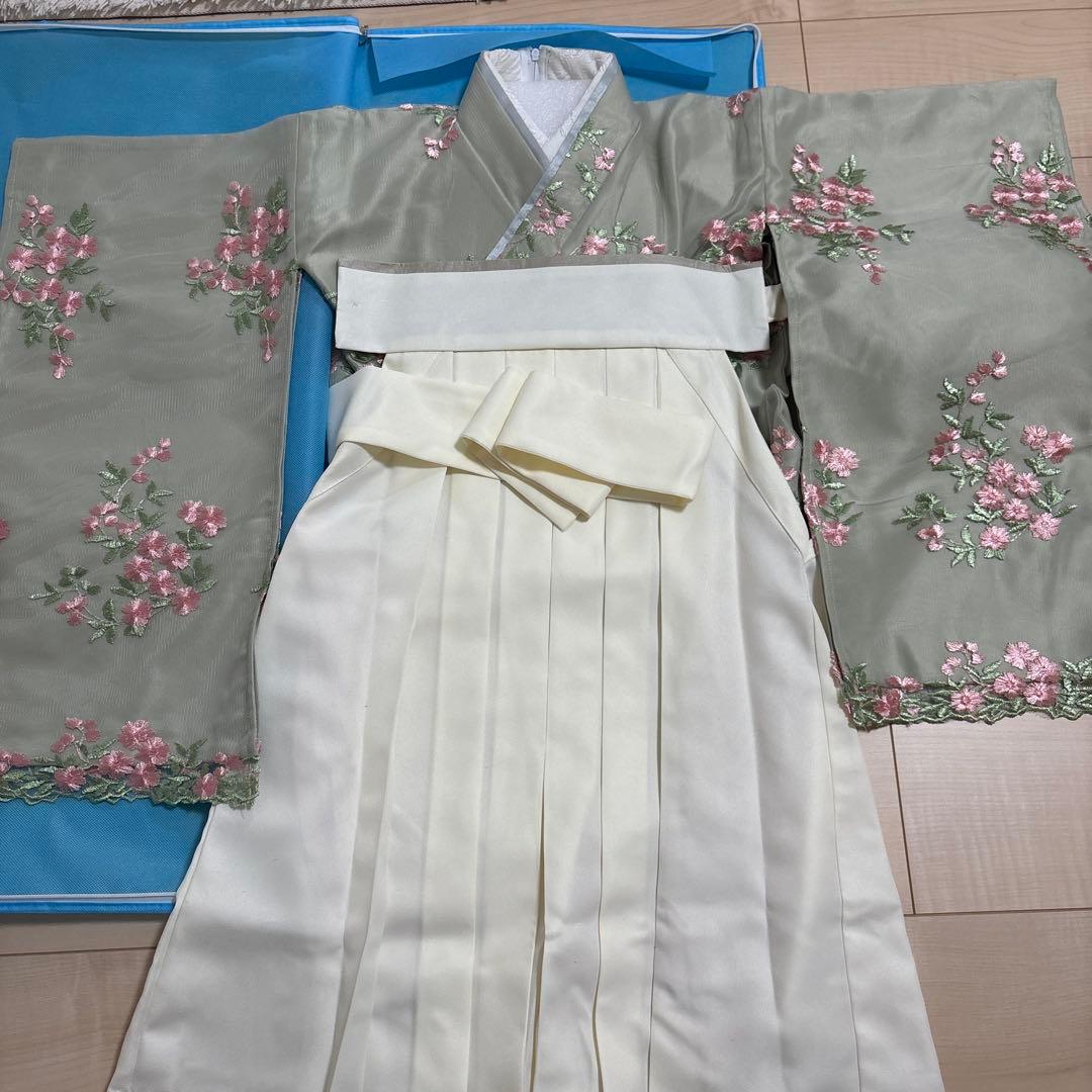 花刺繍チュールレース　袴