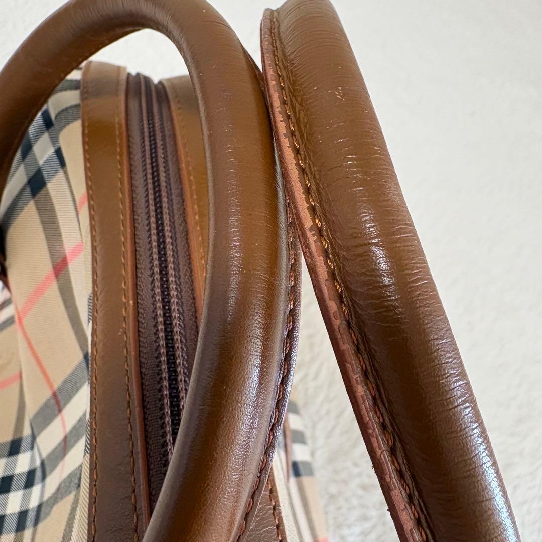 ヴィンテージバーバリー ミニボストンバッグ ノバチェック シャドーホース