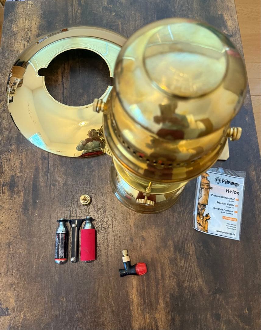 ペトロマックスHK500 真鍮(オプションパーツ込み)