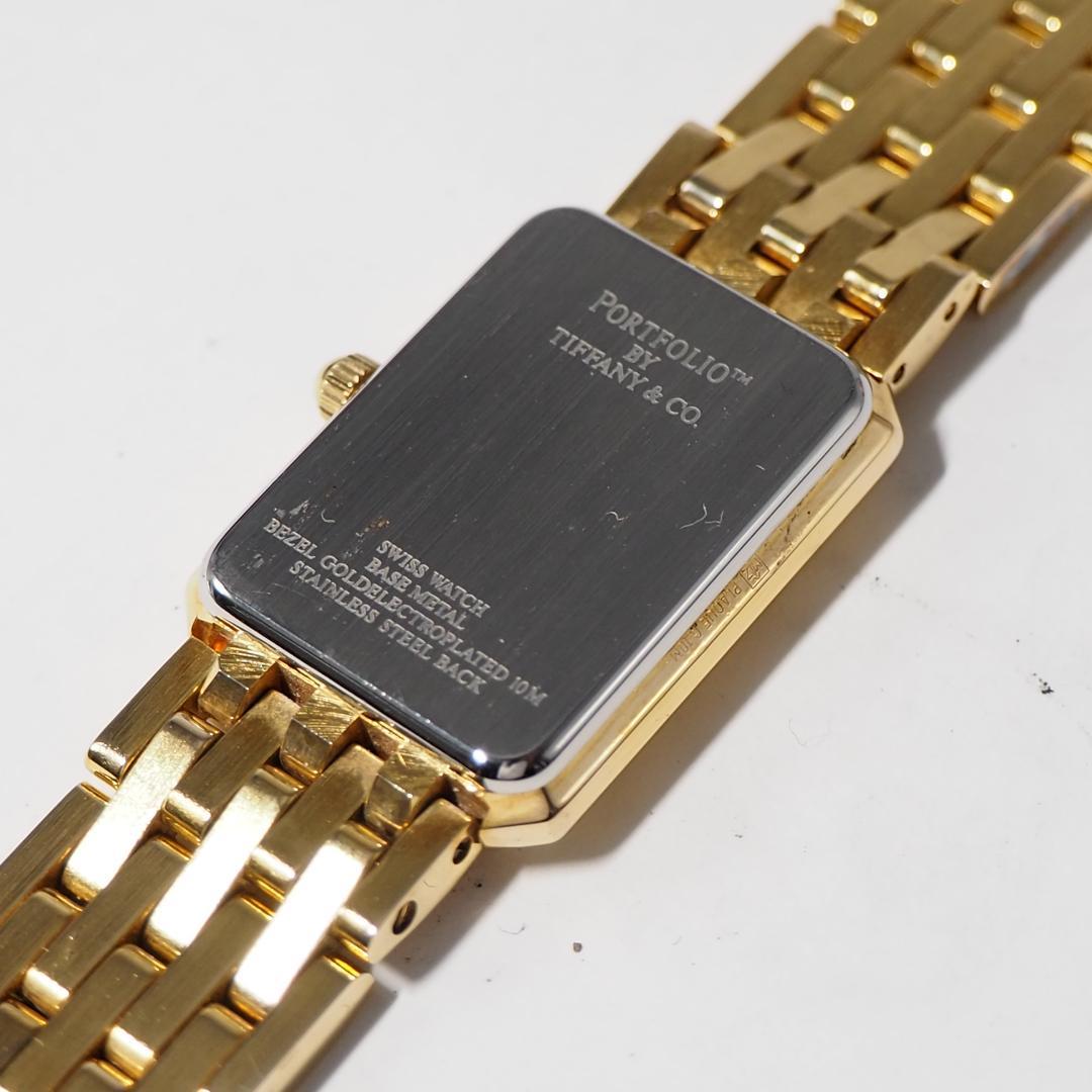 美品 ティファニー TIFFANY ポートフォリオ レディース 腕時計 H505