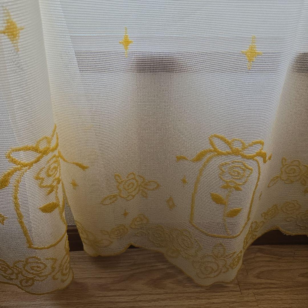 【送料込】ディズニー　美女と野獣　レースカーテン