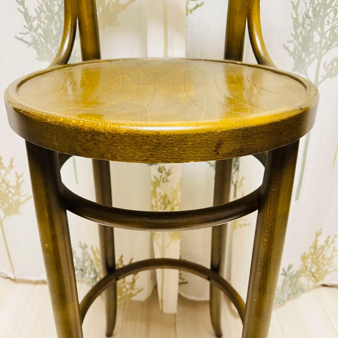 【秋田木工】　ベントウッドチェアー　曲木　ハイチェア