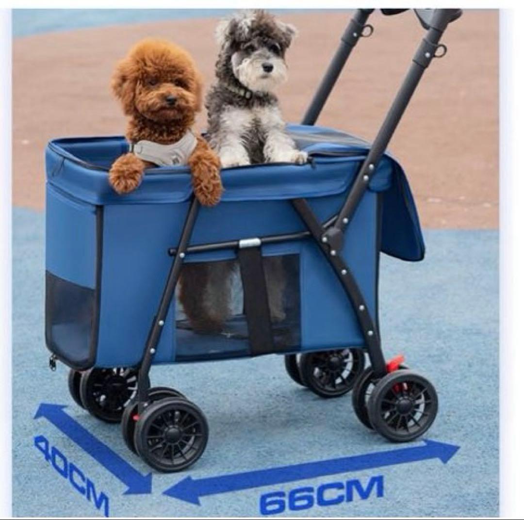 HeyDear ペットカート バギー 黒 中型犬や多頭飼い用