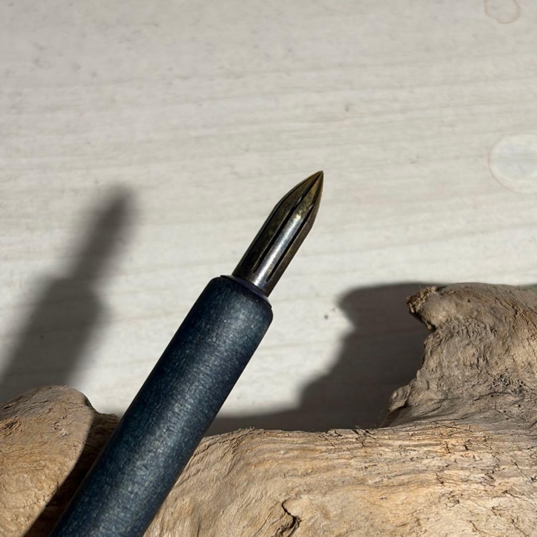 Kakimori ニブホルダー 藍染め・l nib アンティーク・