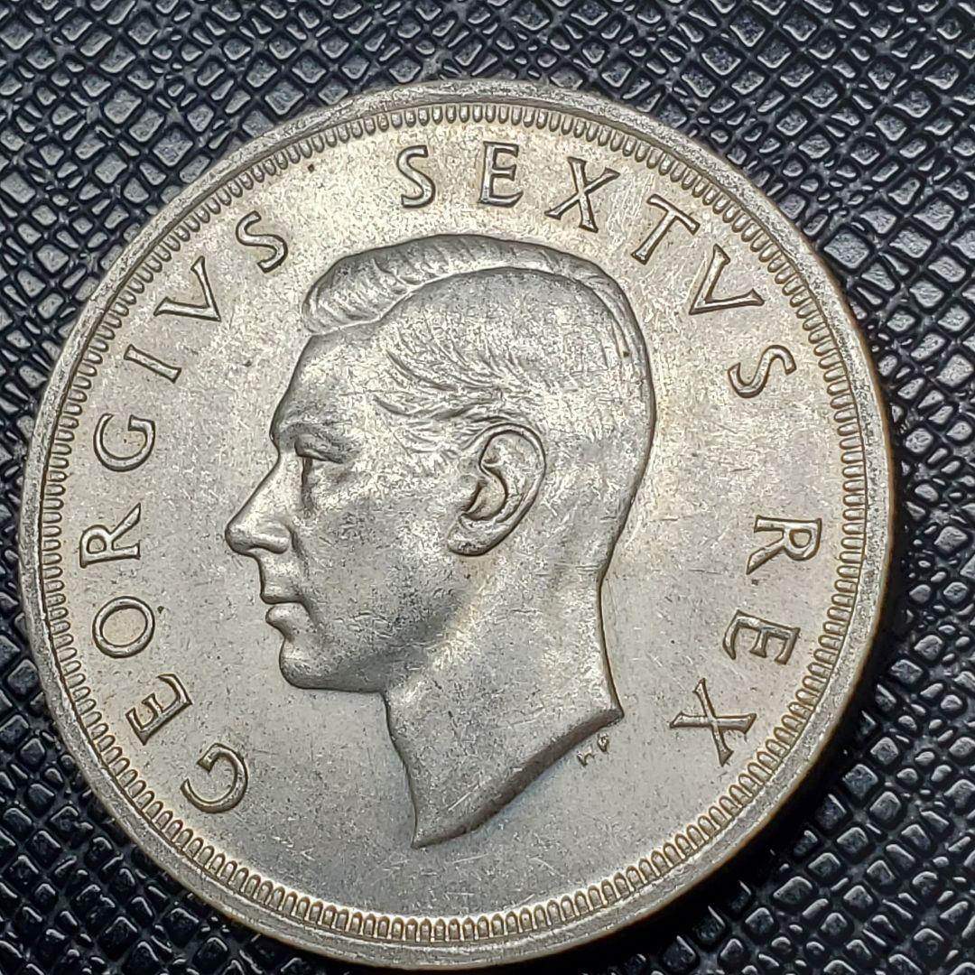 4904.　イ○○様 購入予定 1952年　南アフリカ　5シリング　海外銀貨