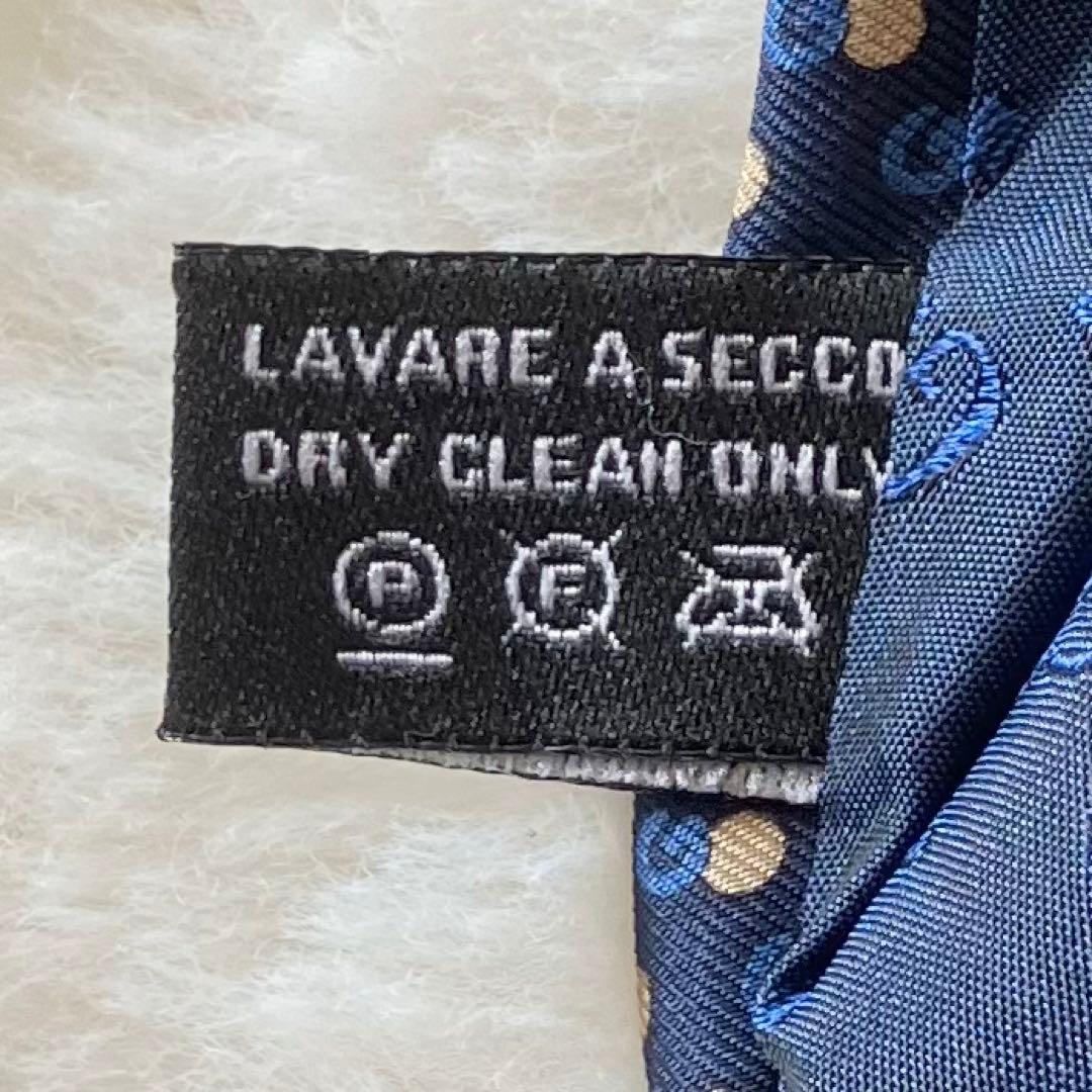 タグ付き未使用品 GUCCI G柄 ドット 総柄 ネクタイ ネイビー