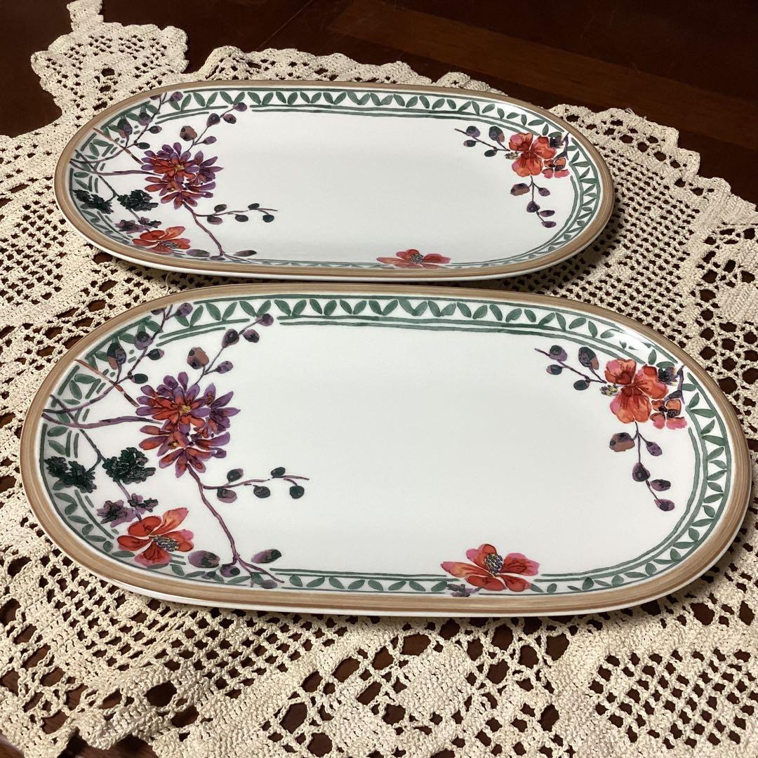 希少 Villeroy & Boch オーバルプレート ペアセット
