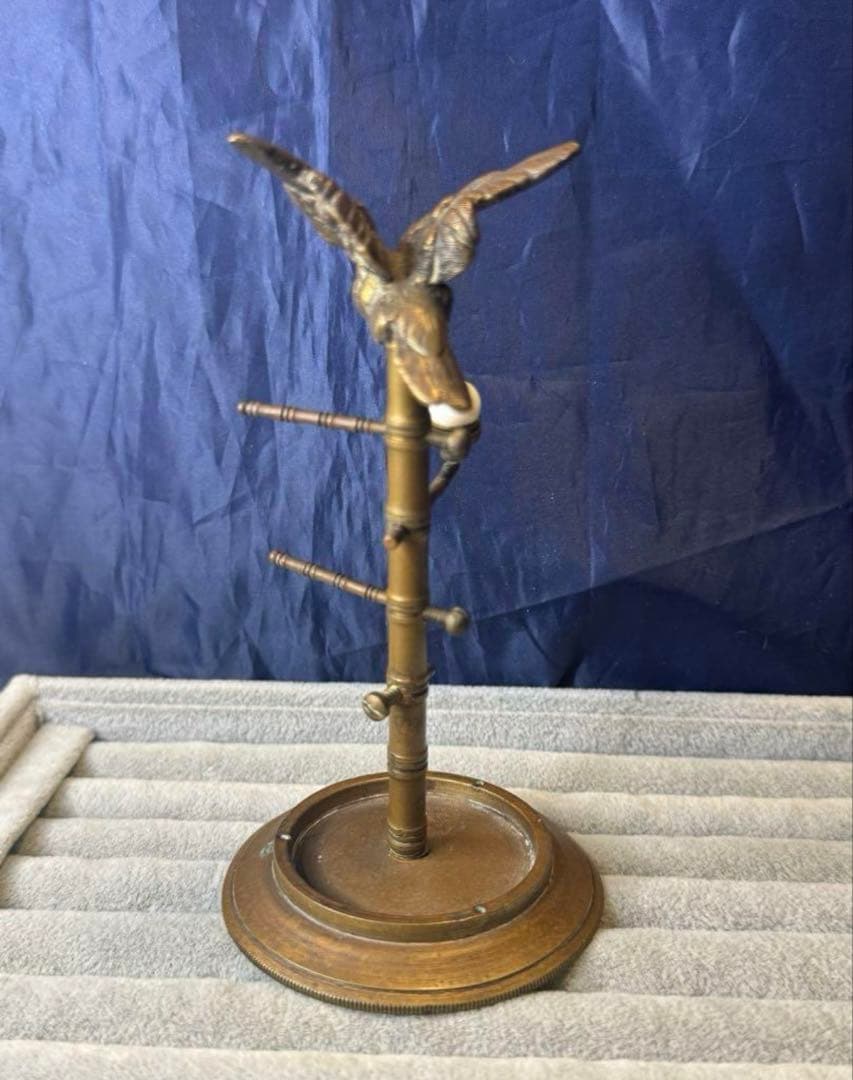 日曜日セール❗️フランス　アンティーク　真鍮？アクセサリースタンド　現状