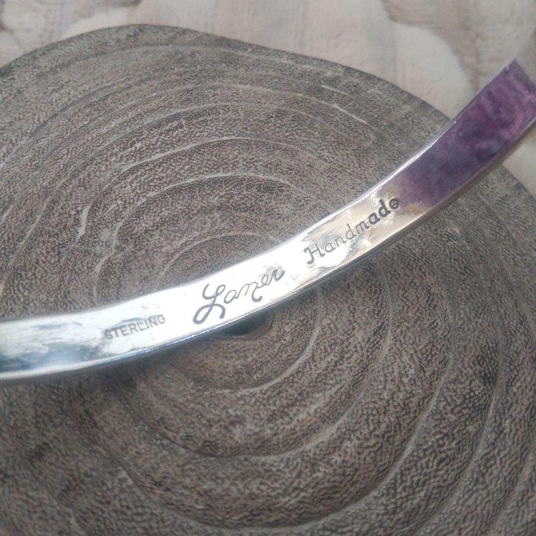 navajo・Troy Laner・OLDスタンプ ワーク ミドルバングル・希少