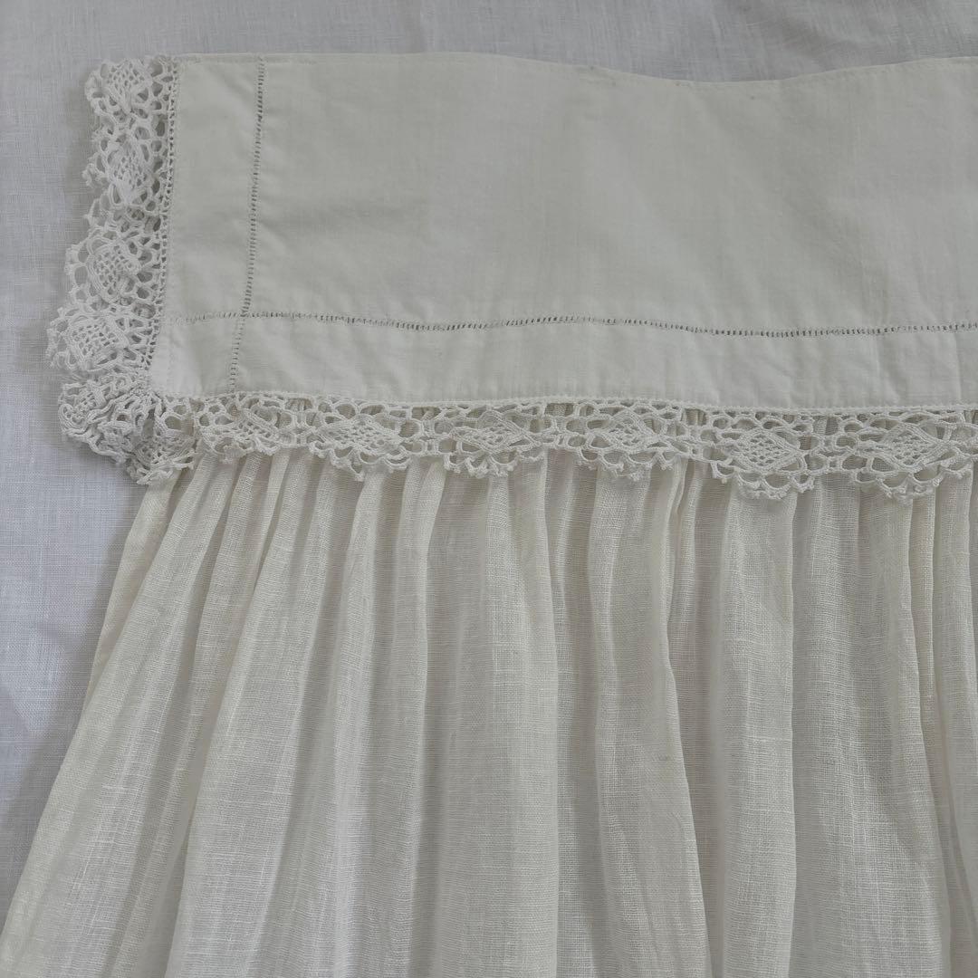 フランスアンティークリネンガーゼカーテン