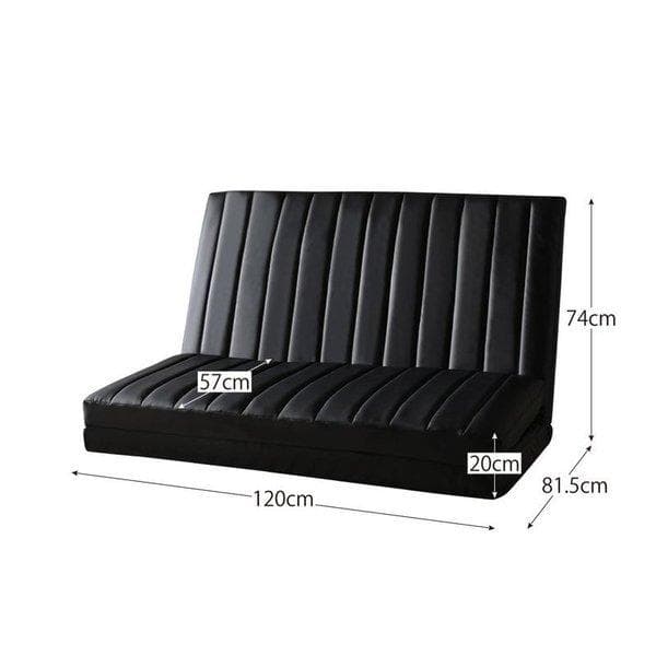 新品未使用　３WAYソファベッド　２人掛け　クッション２個付き　ブラウン