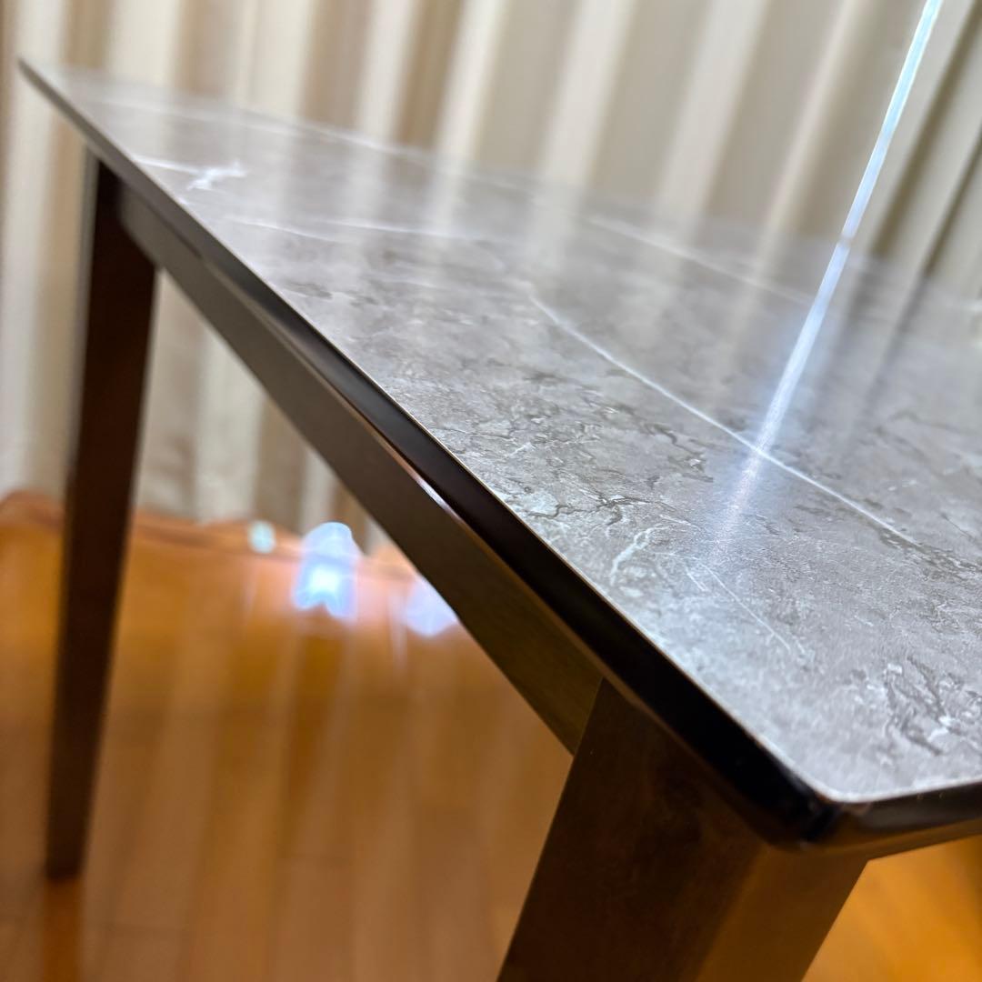 大理石調ダイニングテーブル80×80cm