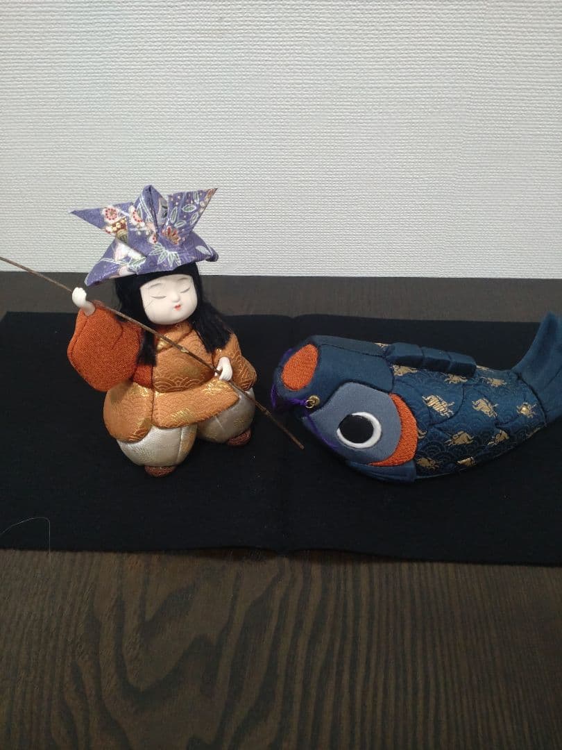 【雛蔵】木目込人形　鯉釣りB