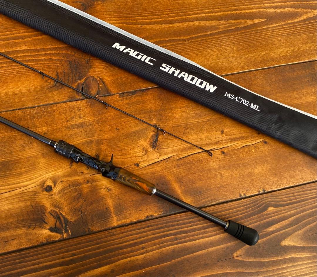 ベイトロッド　C702ML バスロッド　バス釣り　トラウト　ウッドグリップ