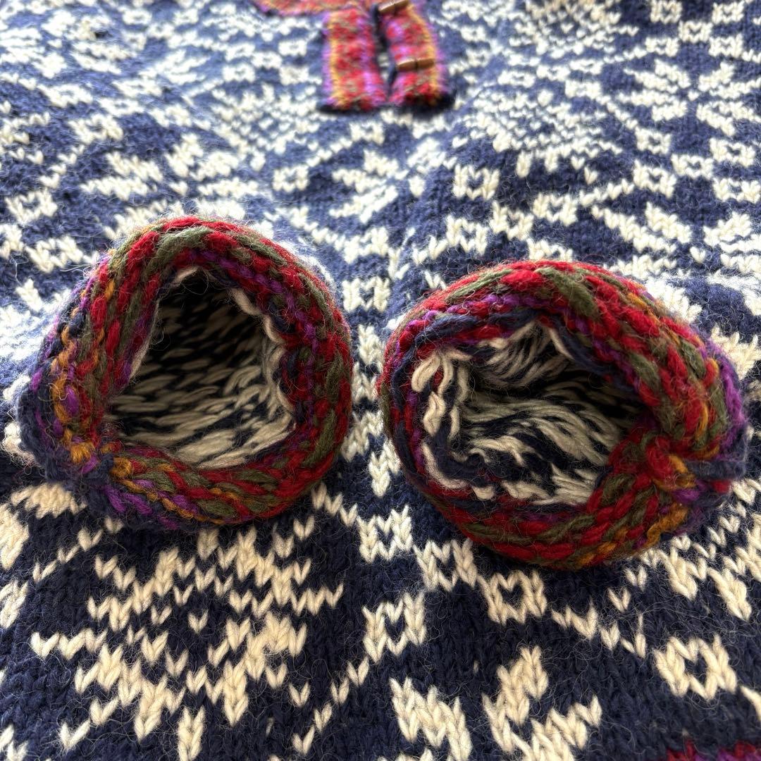 美品✨ネパール製　ウール100%　ハンドメイド　ニット　セーター　プルオーバー