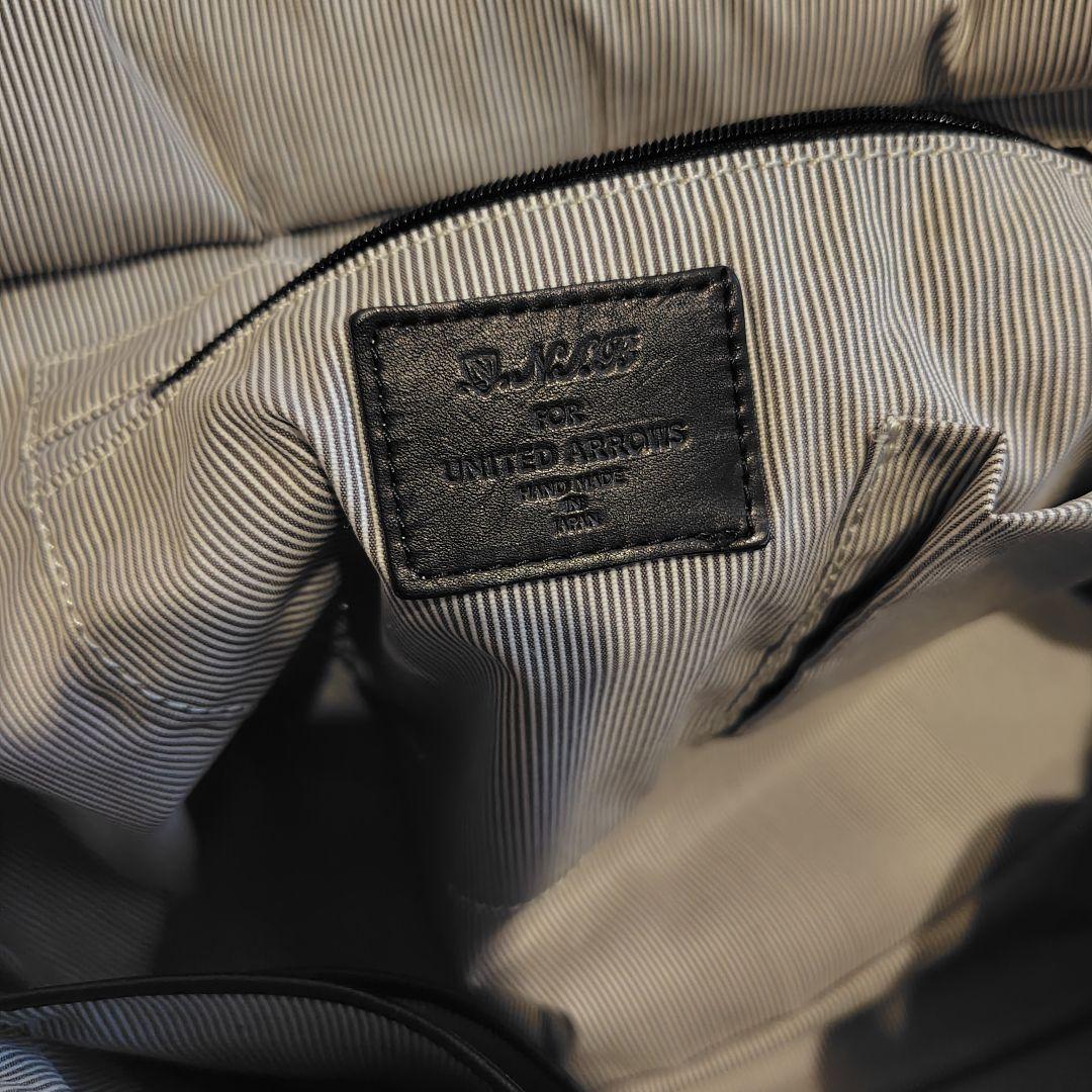 UNITED ARROWS レザー　トートバッグ黒　肩掛け　ビジネスバッグ　A4