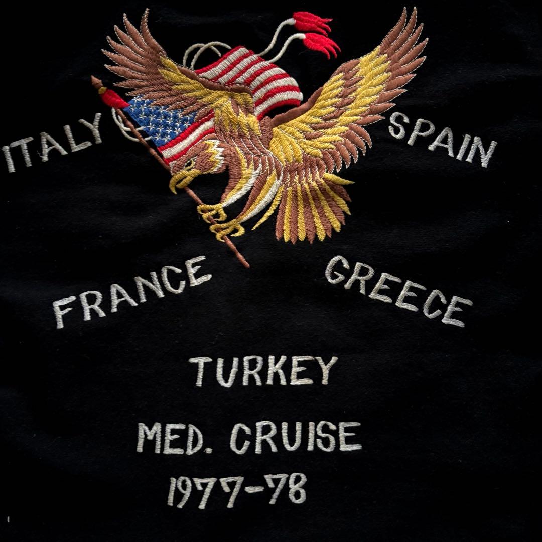 【70s】 US.NAVY ツアージャケット スーベニアジャケット スカジャン