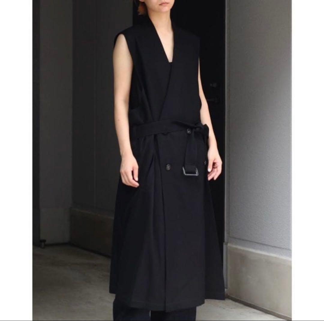 ジャケット・アウター ssstein/OVERSIZED LINEAR NO COLLAR COAT