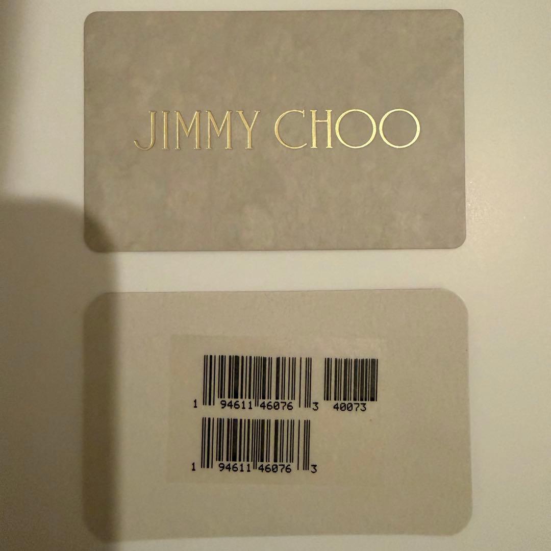【K】【美品】JIMMY CHOO_ジミーチュウ　ブラック 三つ折り財布